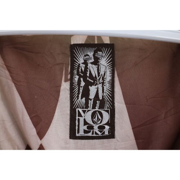 Vintage Volcom Stone Mens Size Large Faded Surf Skateboard Bomber Jacket Brown - Picture 8 of 15